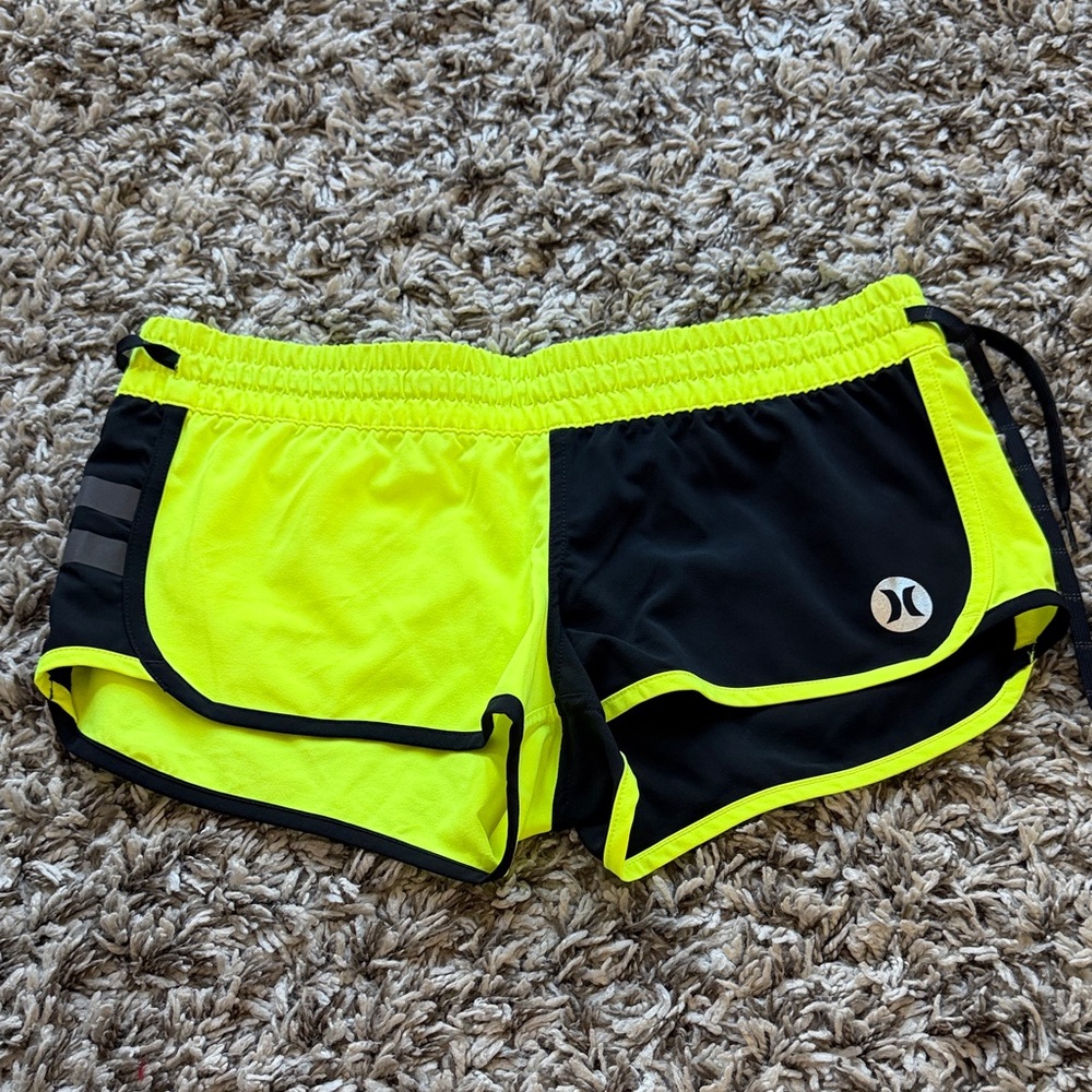 Hurley Bright Yellow and Black Board Shorts